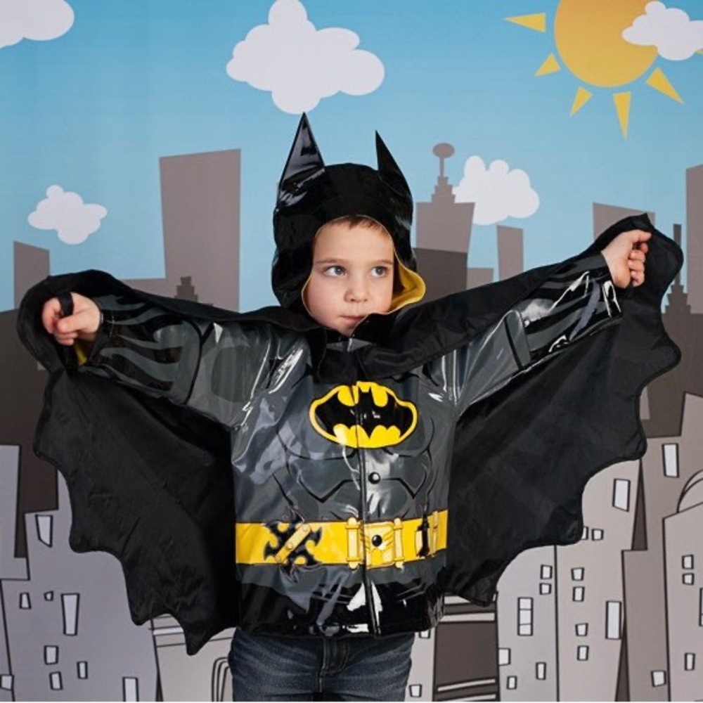 Western Chief Batman Raincoat - Black and Yellow